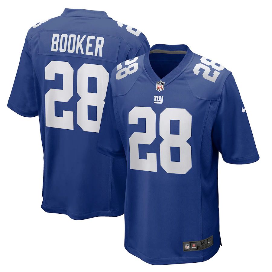 Men New York Giants #28 Devontae Booker Nike Royal Game Player NFL Jersey->new york giants->NFL Jersey